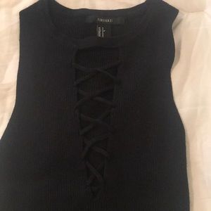 Forever 21 lace up sweater tank